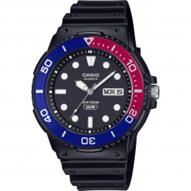Часовник Casio MRW-230 46.2mm 10ATM Quartz Analog watch - Silver (Black / Black / Gold / Resin) часовник,часовници,casio,mrw,230,46.2mm,10atm,quartz,analog,watch,silver,(black,black,gold,resin)