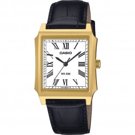 Часовник Casio MTP-B190 40.0mm 5ATM Quartz Analog watch - Golden (Brown / White / Gold / Mineral) часовник,часовници,casio,mtp,b190,40.0mm,5atm,quartz,analog,watch,golden,(brown,white,gold,mineral)