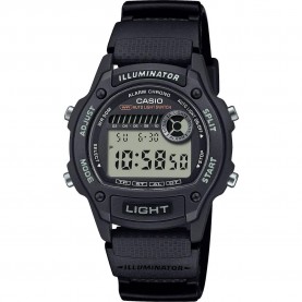 Часовник Casio W-220 47.3mm 10ATM Quartz Digital watch - Black (Black / Black / Resin) часовник,часовници,casio,w,220,47.3mm,10atm,quartz,digital,watch,black,(black,black,resin)