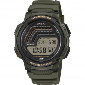 Часовник Casio WS-1800 44.2mm 10ATM Quartz Digital watch - Green (Olive Green / Grey / Green / Resin) часовник,часовници,casio,ws,1800,44.2mm,10atm,quartz,digital,watch,green,(olive,green,grey,green,resin)