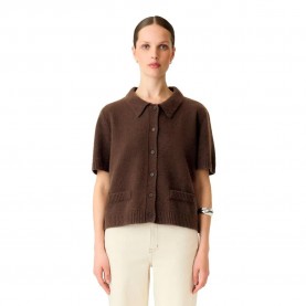 Жилетка Yas Frilo cardigan - Brown (Coffee Bean / Detail Melange) жилетка,мъжки,пуловери,дамски,пуловери,yas,frilo,cardigan,brown,(coffee,bean,detail,melange)
