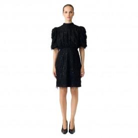 Рокля Yas Ilza short sleeve short dress - Black (Black) рокля,дамски,поли,и,рокли,yas,ilza,short,sleeve,short,dress,black,(black)