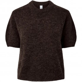 Блуза Yas Johi short sleeve sweater - Brown (Coffee Bean) блуза,мъжки,пуловери,дамски,пуловери,yas,johi,short,sleeve,sweater,brown,(coffee,bean)