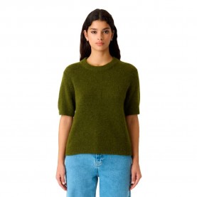 Блуза Yas Johi short sleeve sweater - Green (Fir Green) блуза,мъжки,пуловери,дамски,пуловери,yas,johi,short,sleeve,sweater,green,(fir,green)