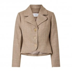 Яке Yas Thela jacket - Beige (Taupe Grey / Thela Checks) яке,мъжки,якета,дамски,якета,и,палта,yas,thela,jacket,beige,(taupe,grey,thela,checks)