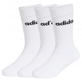 Чорапи Adidas Linear crew socks 3 units - White (White / White / White) чорапи,мъжки,чорапи,дамски,чорапи,adidas,linear,crew,socks,3,units,white,(white,white,white)