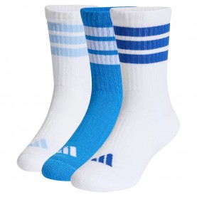 Чорапи Adidas 3 Stripes Cushioned Sportswear crew socks 3 units - Blue (Ray Blue / White / Glow Blue) чорапи,мъжки,чорапи,дамски,чорапи,adidas,3,stripes,cushioned,sportswear,crew,socks,3,units,blue,(ray,blue,white,glow,blue)