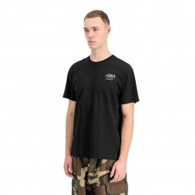 Тениска Alpha industries Alpha Signature Camo short sleeve T-shirt - Black (Black) тениска,мъжки,тениски,дамски,тениски,alpha,industries,alpha,signature,camo,short,sleeve,t,shirt,black,(black)