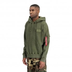 Суичър Alpha industries Back Print Vintage hoodie - Green (Dark Olive) суичър,мъжки,пуловери,alpha,industries,back,print,vintage,hoodie,green,(dark,olive)