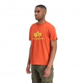 Тениска Alpha industries Basic BL short sleeve T-shirt - Orange (Iron Red) тениска,мъжки,тениски,дамски,тениски,alpha,industries,basic,bl,short,sleeve,t,shirt,orange,(iron,red)