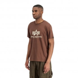 Тениска Alpha industries Basic BL short sleeve T-shirt - Brown (Powder Brown) тениска,мъжки,тениски,дамски,тениски,alpha,industries,basic,bl,short,sleeve,t,shirt,brown,(powder,brown)