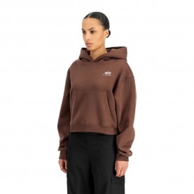 Суичър Alpha industries Basic SL hoodie - Brown (Powder Brown) суичър,дамски,блузи,alpha,industries,basic,sl,hoodie,brown,(powder,brown)