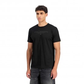 Тениска Alpha industries DTM Alpha short sleeve T-shirt - Black (Black) тениска,мъжки,тениски,дамски,тениски,alpha,industries,dtm,alpha,short,sleeve,t,shirt,black,(black)