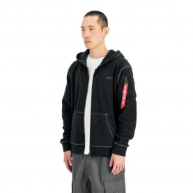 Поларена блуза Alpha industries Polar Fleece full zip sweatshirt - Black (Black) поларена,блуза,мъжки,пуловери,alpha,industries,polar,fleece,full,zip,sweatshirt,black,(black)