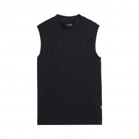 Тениска G-Star D30742-E299 Sleeveless High Neck T-Shirt - Black (Dark Black) тениска,мъжки,тениски,дамски,тениски,g,star,d30742,e299,sleeveless,high,neck,t,shirt,black,(dark,black)