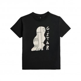 Тениска G-Star D30884-01 short sleeve T-shirt - Black (Dark Black) тениска,мъжки,тениски,дамски,тениски,g,star,d30884,01,short,sleeve,t,shirt,black,(dark,black)