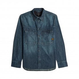 риза,с,дълъг,ръкав,дамски,ризи,мъжки,ризи,g,star,dakota,long,sleeve,shirt,blue,(antique,faded,asphalt)