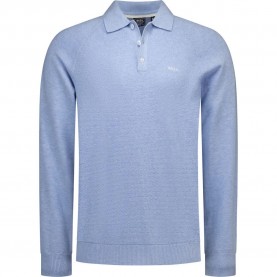 Nza new zealand 26FN265 long sleeve polo - Blue (True Blue Melange) дамски,блузи,с,яка,мъжки,блузи,с,яка,nza,new,zealand,26fn265,long,sleeve,polo,blue,(true,blue,melange)