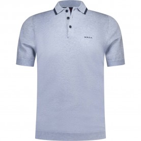 Nza new zealand 26GN182 short sleeve polo - Blue / Grey (Soft Ocean Melange) дамски,блузи,с,яка,мъжки,блузи,с,яка,nza,new,zealand,26gn182,short,sleeve,polo,blue,grey,(soft,ocean,melange)