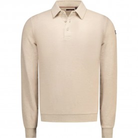 Nza new zealand 26GN202 long sleeve polo - Beige (Tan Sand Melange) дамски,блузи,с,яка,мъжки,блузи,с,яка,nza,new,zealand,26gn202,long,sleeve,polo,beige,(tan,sand,melange)