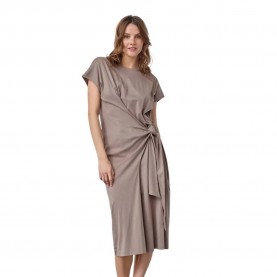рокля,дамски,поли,и,рокли,redgreen,deliah,short,sleeve,dress,brown,(dark,sand)