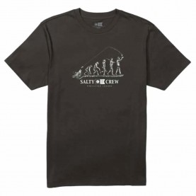 Тениска Salty crew Evolution theory short sleeve T-shirt - Grey (Black) тениска,мъжки,тениски,дамски,тениски,salty,crew,evolution,theory,short,sleeve,t,shirt,grey,(black)