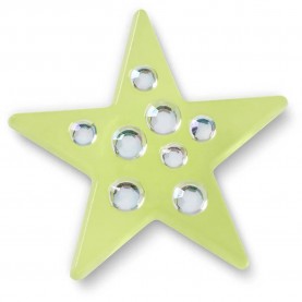 Jibbitz Green Gem Star charm - Yellow обувни,аксесоари,jibbitz,green,gem,star,charm,yellow