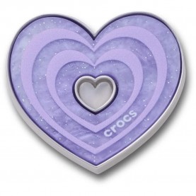 Jibbitz Marbled Purple Heart charm - Purple обувни,аксесоари,jibbitz,marbled,purple,heart,charm,purple