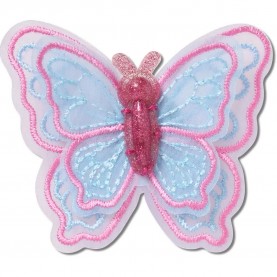 Jibbitz Mesh Sequin Butterfly charm - Pink обувни,аксесоари,jibbitz,mesh,sequin,butterfly,charm,pink