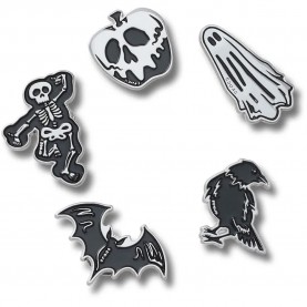 Jibbitz Spooky Season charm 5 units - Silver обувни,аксесоари,jibbitz,spooky,season,charm,5,units,silver