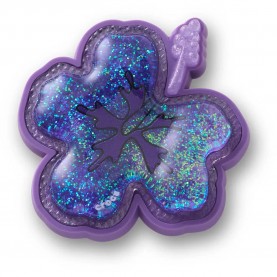 Jibbitz Squish Purple Hibiscus charm - Purple обувни,аксесоари,jibbitz,squish,purple,hibiscus,charm,purple