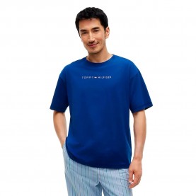 Тениска Tommy hilfiger Cont Logo short sleeve T-shirt - Blue (Opulent Blue) тениска,мъжки,тениски,дамски,тениски,tommy,hilfiger,cont,logo,short,sleeve,t,shirt,blue,(opulent,blue)