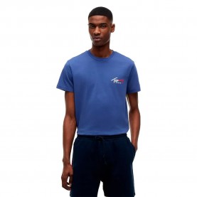 Тениска Tommy hilfiger DM0DM22538 short sleeve T-shirt - Blue (Blue Storm) тениска,мъжки,тениски,дамски,тениски,tommy,hilfiger,dm0dm22538,short,sleeve,t,shirt,blue,(blue,storm)