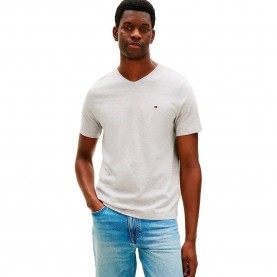 Тениска Tommy hilfiger Essential short sleeve v neck T-shirt - White (Light Grey Heather) тениска,мъжки,тениски,дамски,тениски,tommy,hilfiger,essential,short,sleeve,v,neck,t,shirt,white,(light,grey,heather)