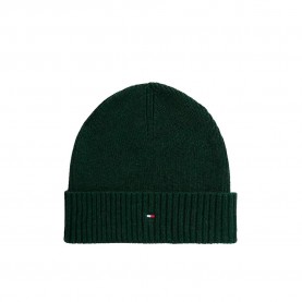 Шапка Tommy hilfiger Flag Pima beanie - Green (Majestic Emerald) шапка,всички,шапки,tommy,hilfiger,flag,pima,beanie,green,(majestic,emerald)