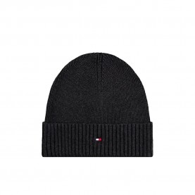Шапка Tommy hilfiger Flag Pima beanie - Black (Charcoal Grey) шапка,всички,шапки,tommy,hilfiger,flag,pima,beanie,black,(charcoal,grey)