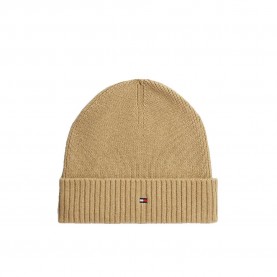 Шапка Tommy hilfiger Flag Pima beanie - Brown (Safari Canvas) шапка,всички,шапки,tommy,hilfiger,flag,pima,beanie,brown,(safari,canvas)