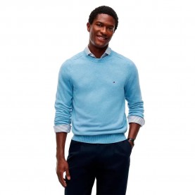 Блуза Tommy hilfiger MW0MW36535 sweater - Blue (Sky Blue Heather) блуза,мъжки,пуловери,дамски,пуловери,tommy,hilfiger,mw0mw36535,sweater,blue,(sky,blue,heather)
