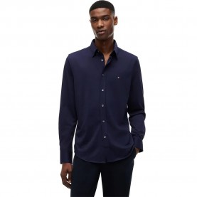 Риза с дълъг ръкав Tommy hilfiger MW0MW41059 long sleeve shirt - Blue (Carbon Navy) риза,с,дълъг,ръкав,дамски,ризи,мъжки,ризи,tommy,hilfiger,mw0mw41059,long,sleeve,shirt,blue,(carbon,navy)