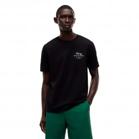 Тениска Tommy hilfiger Script Stack short sleeve T-shirt - Black (Black) тениска,мъжки,тениски,дамски,тениски,tommy,hilfiger,script,stack,short,sleeve,t,shirt,black,(black)