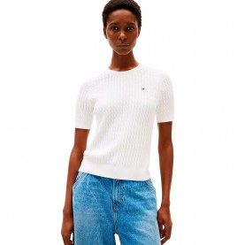 Тениска Tommy hilfiger WW0WW41787 short sleeve T-shirt - White (Ecru) тениска,мъжки,тениски,дамски,тениски,tommy,hilfiger,ww0ww41787,short,sleeve,t,shirt,white,(ecru)
