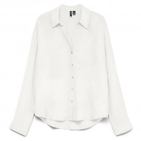 Риза с дълъг ръкав Vero moda Aura long sleeve shirt - White (Snow White) риза,с,дълъг,ръкав,дамски,ризи,мъжки,ризи,vero,moda,aura,long,sleeve,shirt,white,(snow,white)