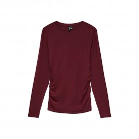 Тениска Vero moda Ava Sarah long sleeve T-shirt - Red (Windsor Wine) тениска,мъжки,тениски,дамски,тениски,vero,moda,ava,sarah,long,sleeve,t,shirt,red,(windsor,wine)