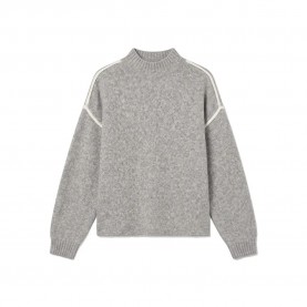 Блуза Vero moda Boom high neck sweater - Grey (Light Grey Melange / Detail Birch Contrast) блуза,мъжки,пуловери,дамски,пуловери,vero,moda,boom,high,neck,sweater,grey,(light,grey,melange,detail,birch,contrast)