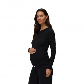 Тениска Vero moda Chloe Maternity long sleeve T-shirt 2 units - Black (Black / Snow White) тениска,мъжки,тениски,дамски,тениски,vero,moda,chloe,maternity,long,sleeve,t,shirt,2,units,black,(black,snow,white)