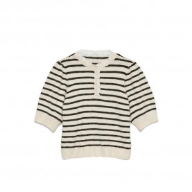 Блуза Vero moda Doffy Lace Henley sweater - Beige (Birch / Stripes Chocolate Torte Snow White Lace) блуза,мъжки,пуловери,дамски,пуловери,vero,moda,doffy,lace,henley,sweater,beige,(birch,stripes,chocolate,torte,snow,white,lace)