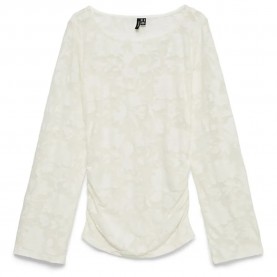 Тениска Vero moda Layla long sleeve T-shirt - Beige (Snow White) тениска,мъжки,тениски,дамски,тениски,vero,moda,layla,long,sleeve,t,shirt,beige,(snow,white)