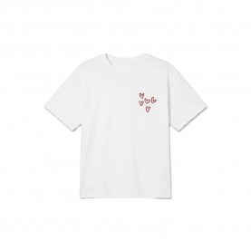 Тениска Vero moda Paulina Thea short sleeve T-shirt - White (Snow White / Print Hearts Salsa) тениска,мъжки,тениски,дамски,тениски,vero,moda,paulina,thea,short,sleeve,t,shirt,white,(snow,white,print,hearts,salsa)