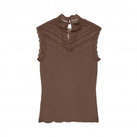 Тениска Vero moda Skye sleeveless T-shirt - Brown (Cocoa Brown) тениска,мъжки,тениски,дамски,тениски,vero,moda,skye,sleeveless,t,shirt,brown,(cocoa,brown)