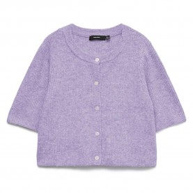 Жилетка Vero moda Soffe cardigan - Purple (Pastel Lilac / Detail Melange) жилетка,мъжки,пуловери,дамски,пуловери,vero,moda,soffe,cardigan,purple,(pastel,lilac,detail,melange)